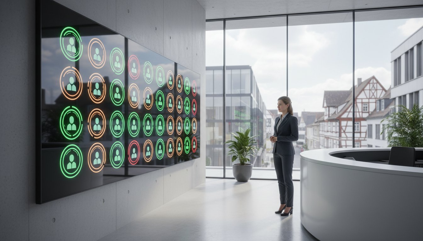 Digitales Empfangsdashboard: Erreichbarkeit & Status in Echtzeit (2026)